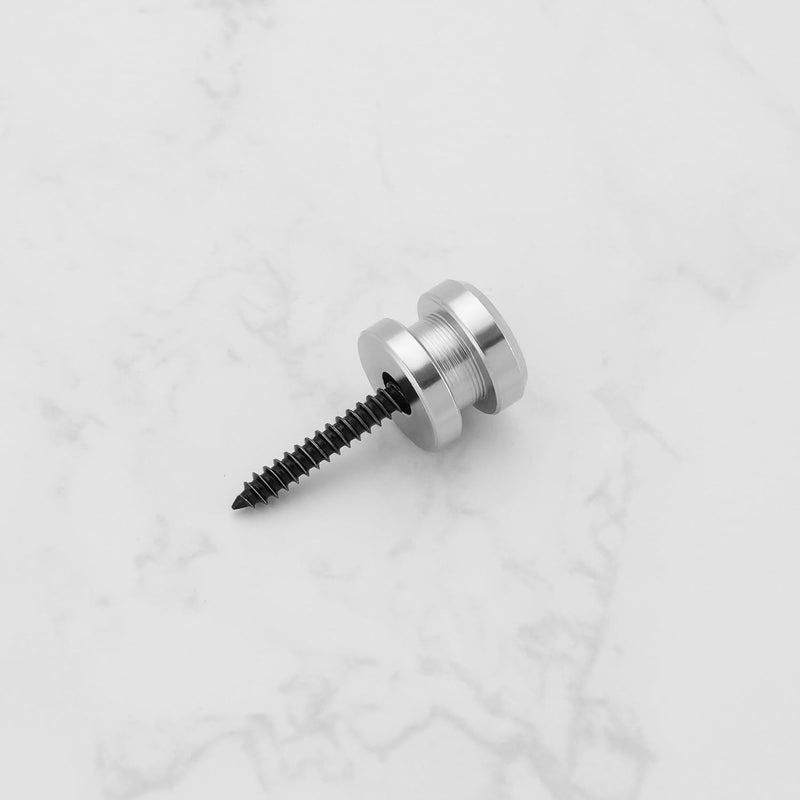 Create idea 2 أزواج من أقفال أحزمة الجيتار وأزرار الإفراج السريع مع براغي التثبيت متوافقة مع شالر ومتوافقة مع غروفار 11.9x9.9 مم فضي - Image 5